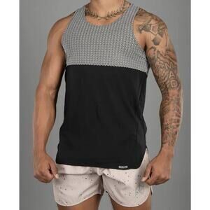 Raw Gear Men's Dri-fit Tank Top ~RG304 By Bradley Martyn ✨NEW✨ Black/White Small